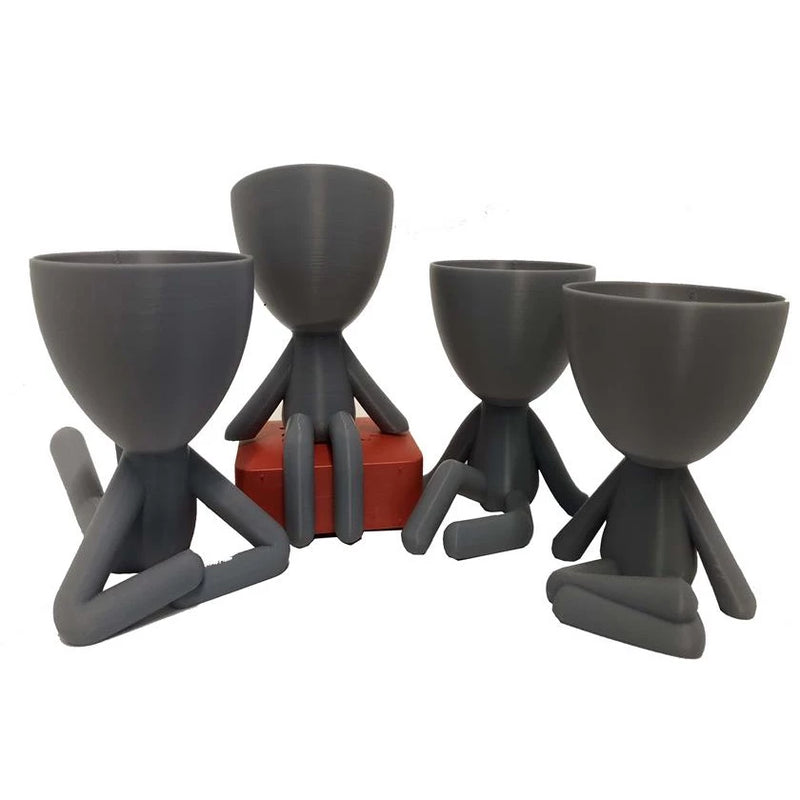Kit 4 Mini Vasos Decorativos Bob Criativo para Suculentas