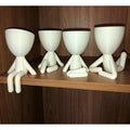 Kit 4 Mini Vasos Decorativos Bob Criativo para Suculentas