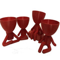Kit 4 Mini Vasos Decorativos Bob Criativo para Suculentas