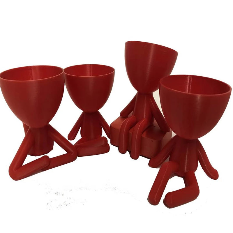 Kit 4 Mini Vasos Decorativos Bob Criativo para Suculentas