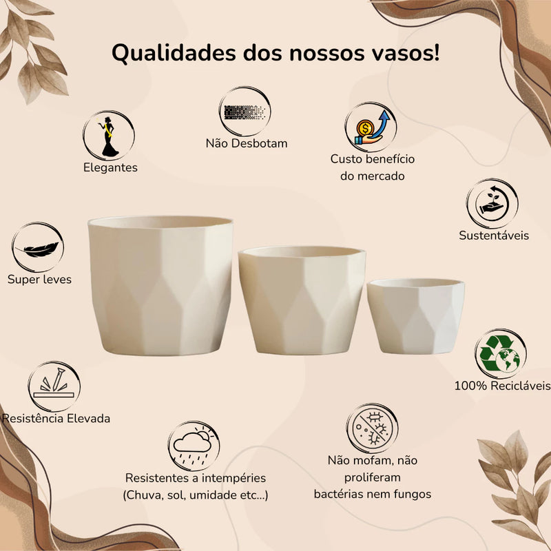 Kit 3 Vasos Escultóricos | Coleção MariLí Design