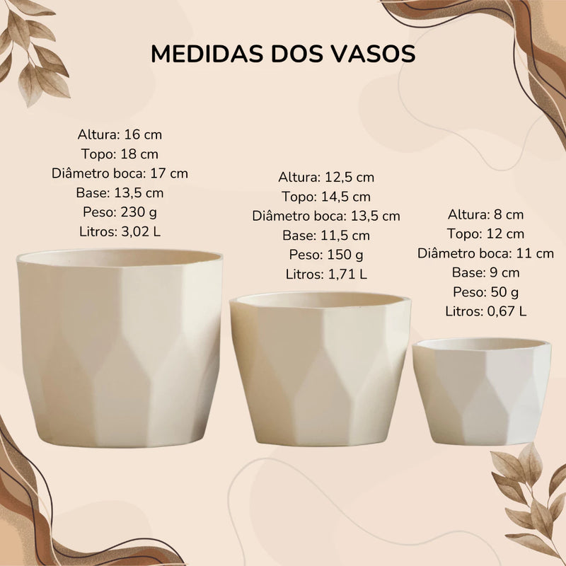 Kit 3 Vasos Escultóricos | Coleção MariLí Design