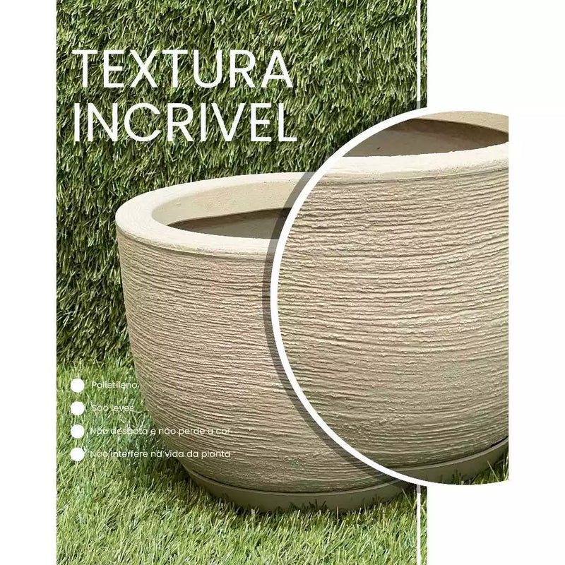 Vaso Polietileno Com Prato Para Plantas
