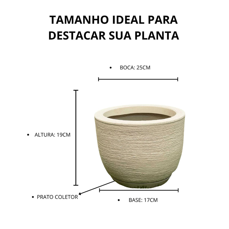 Vaso Polietileno Com Prato Para Plantas
